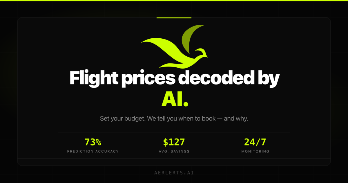Aerlerts.ai — AI-Powered Flight Price Alerts